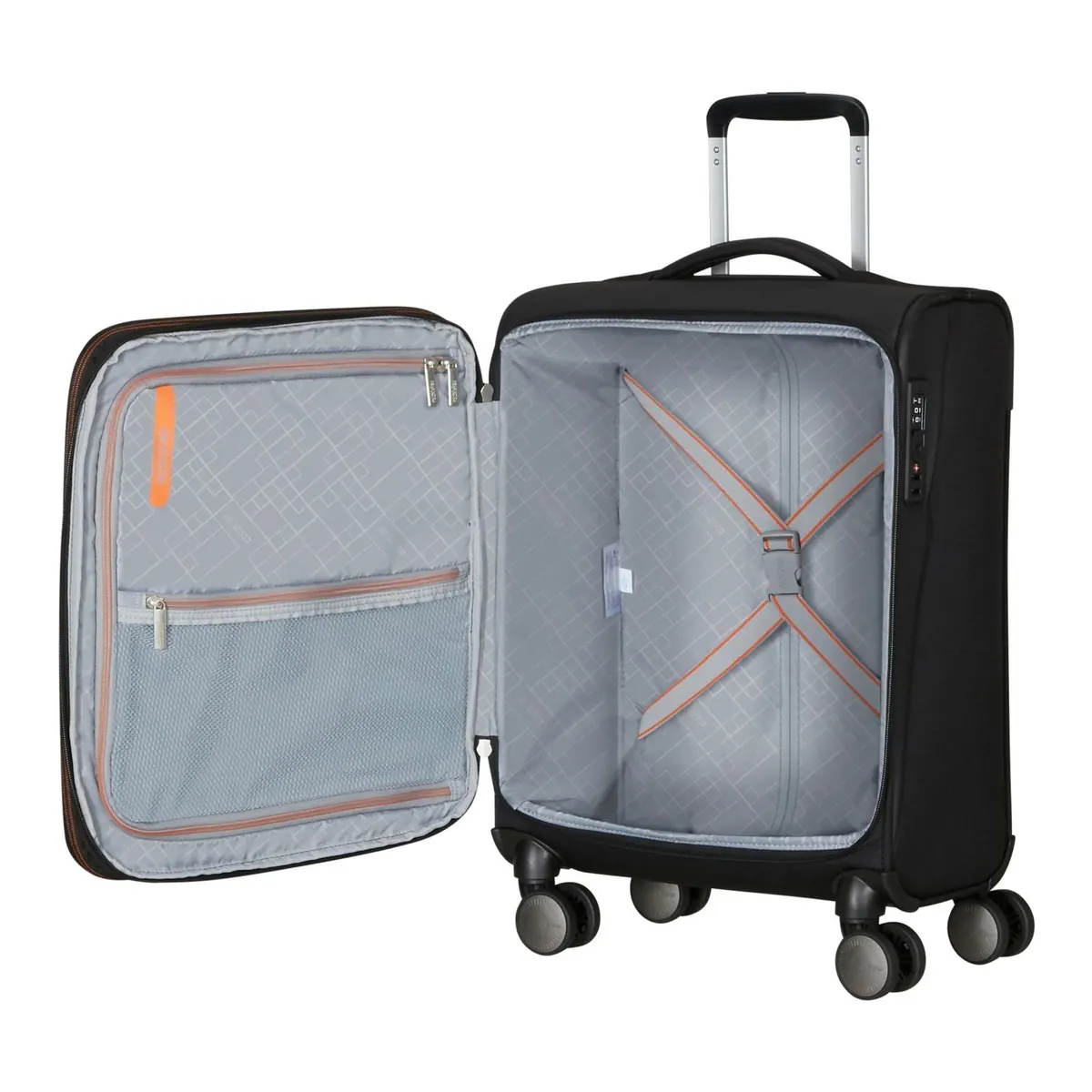 American Tourister Wanderlite Spinner Exp. TSA, 4 Rollen, erweiterbar, TSA-Schloss 5
