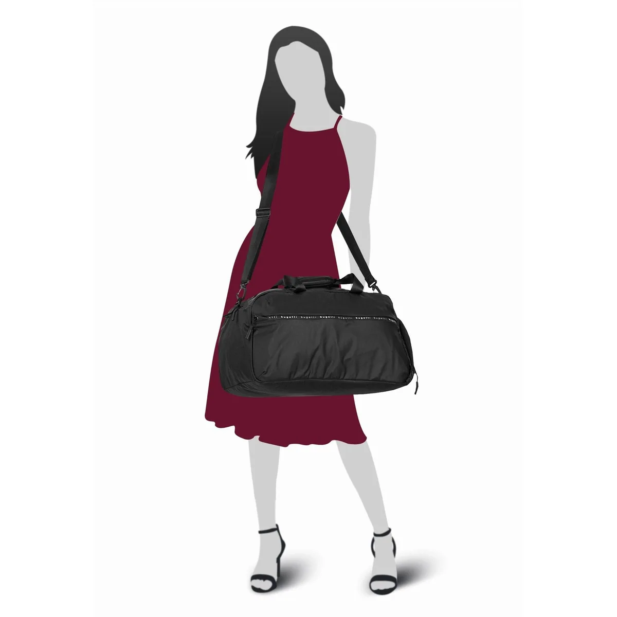 bugatti Reisetasche BLANC, geringes Eigengewicht, flexibles Tragen, sportliches Design 2