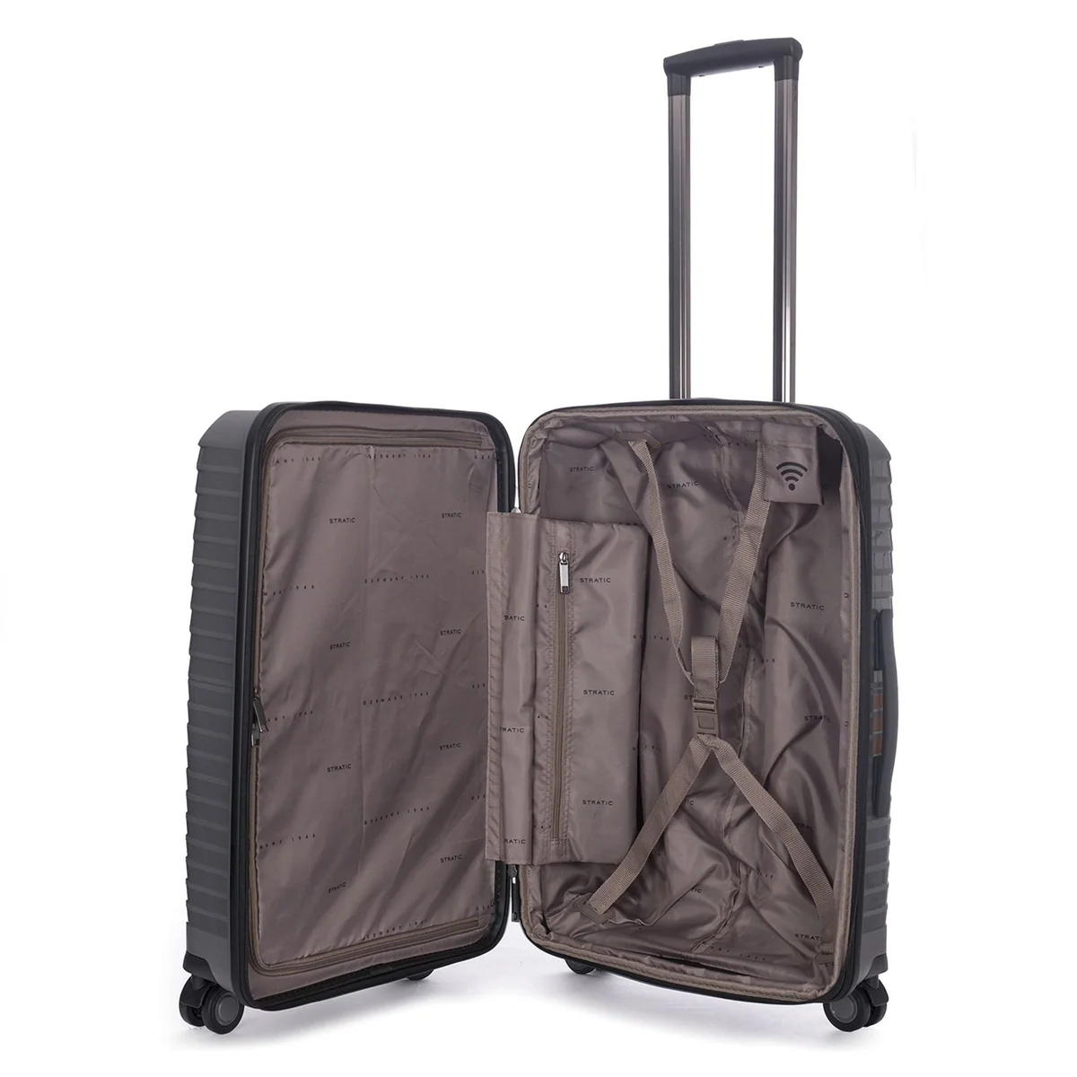 Stratic Hartschalen-Trolley Bright+, 4 Rollen, Polypropylen, TSA-Schloss 5