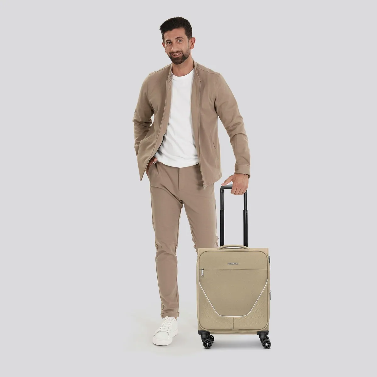 Stratic Handgepäck-Trolley taska, 4 Rollen, strapazierfähiges Polyester 3