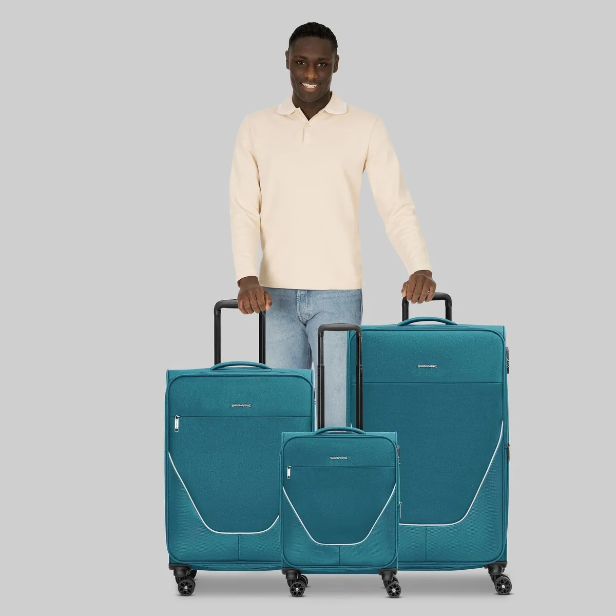 Stratic Trolleyset taska, 4 Rollen, 3-teilig, Polyester 3