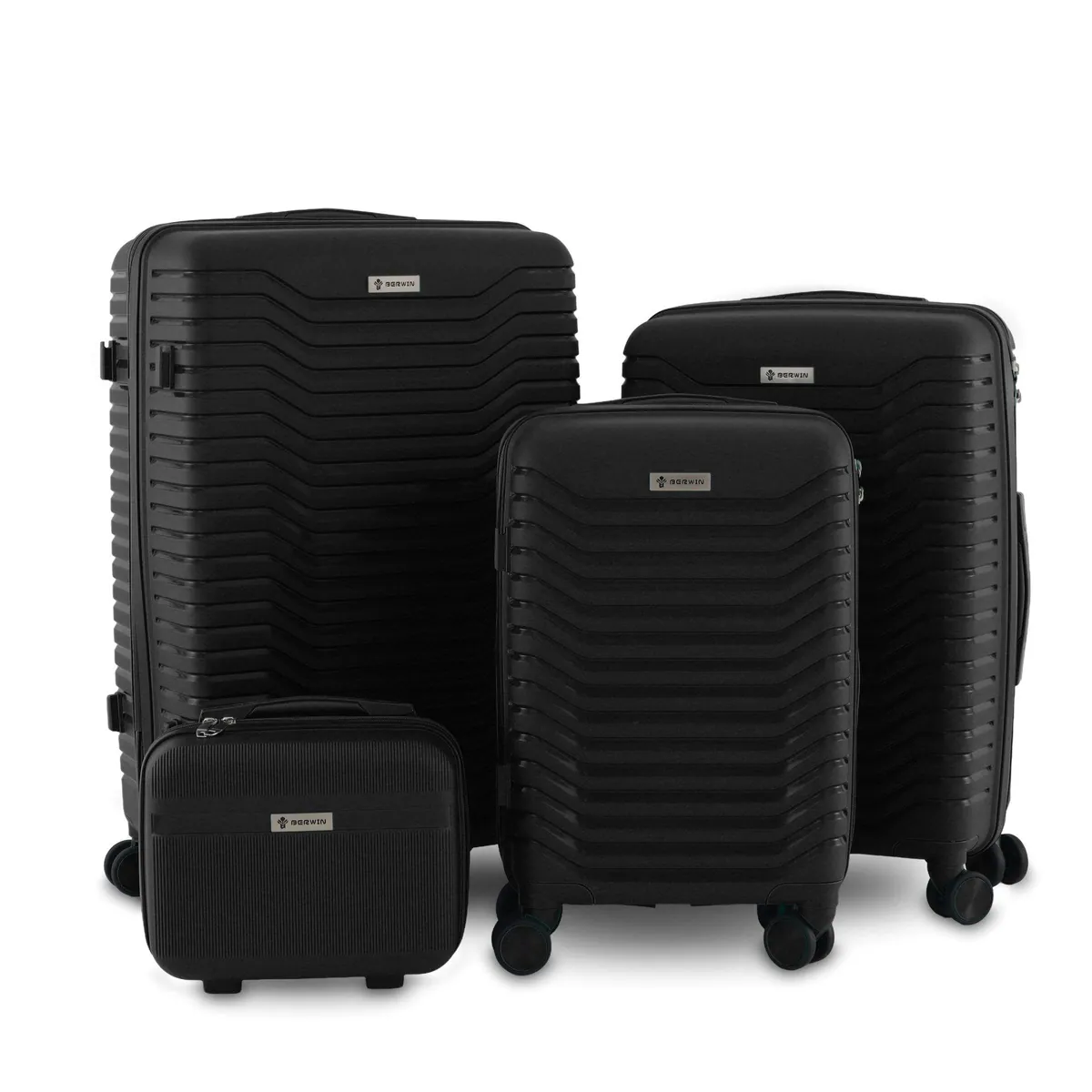 TITAN Calma Trolleyset, 4-teilig, 360° Rollen-System, Sicherheits-Zahlenschloss