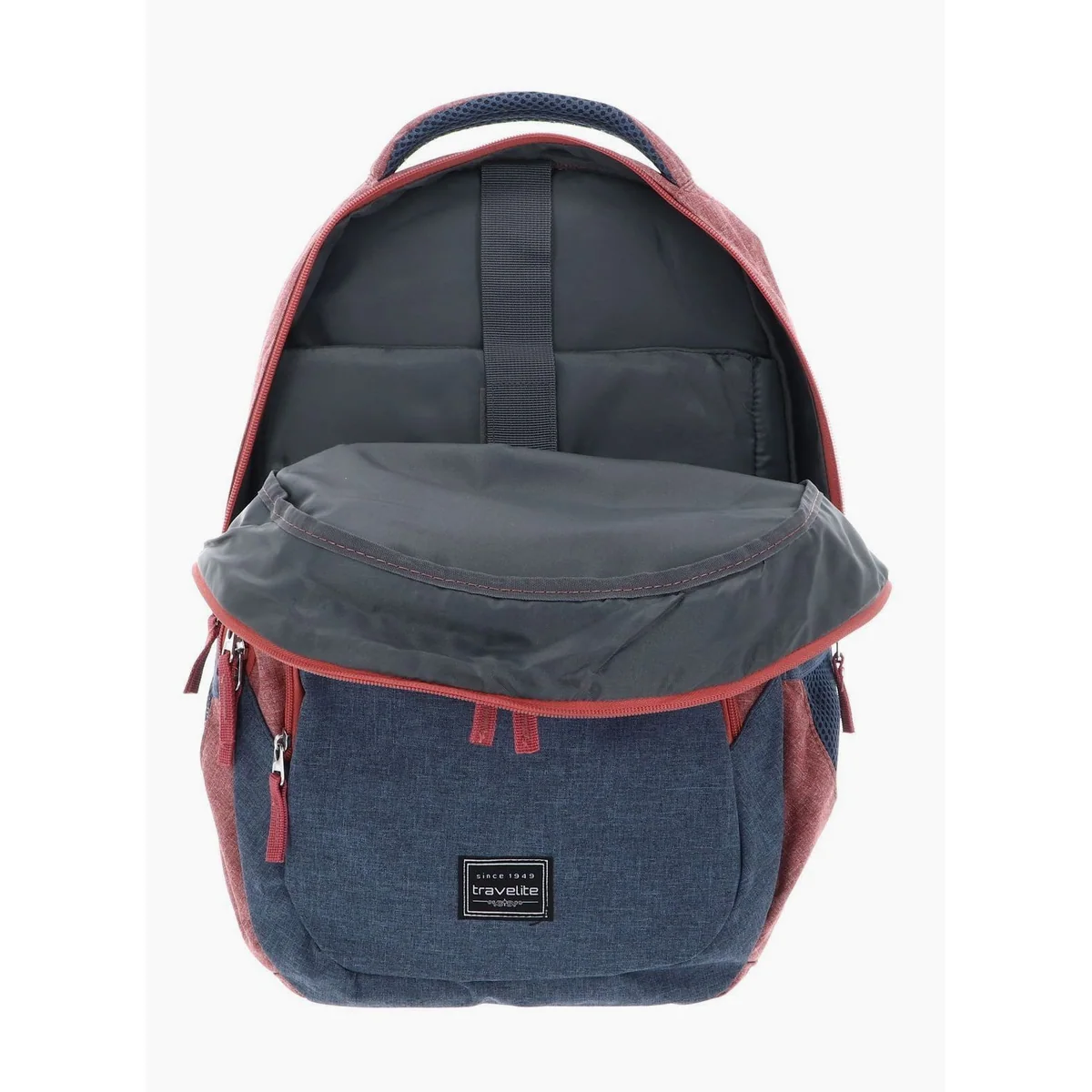 travelite Basic Melange Rucksack, gepolstertes Laptopfach, 22 l Volumen, atmungsaktive Rückseite 5