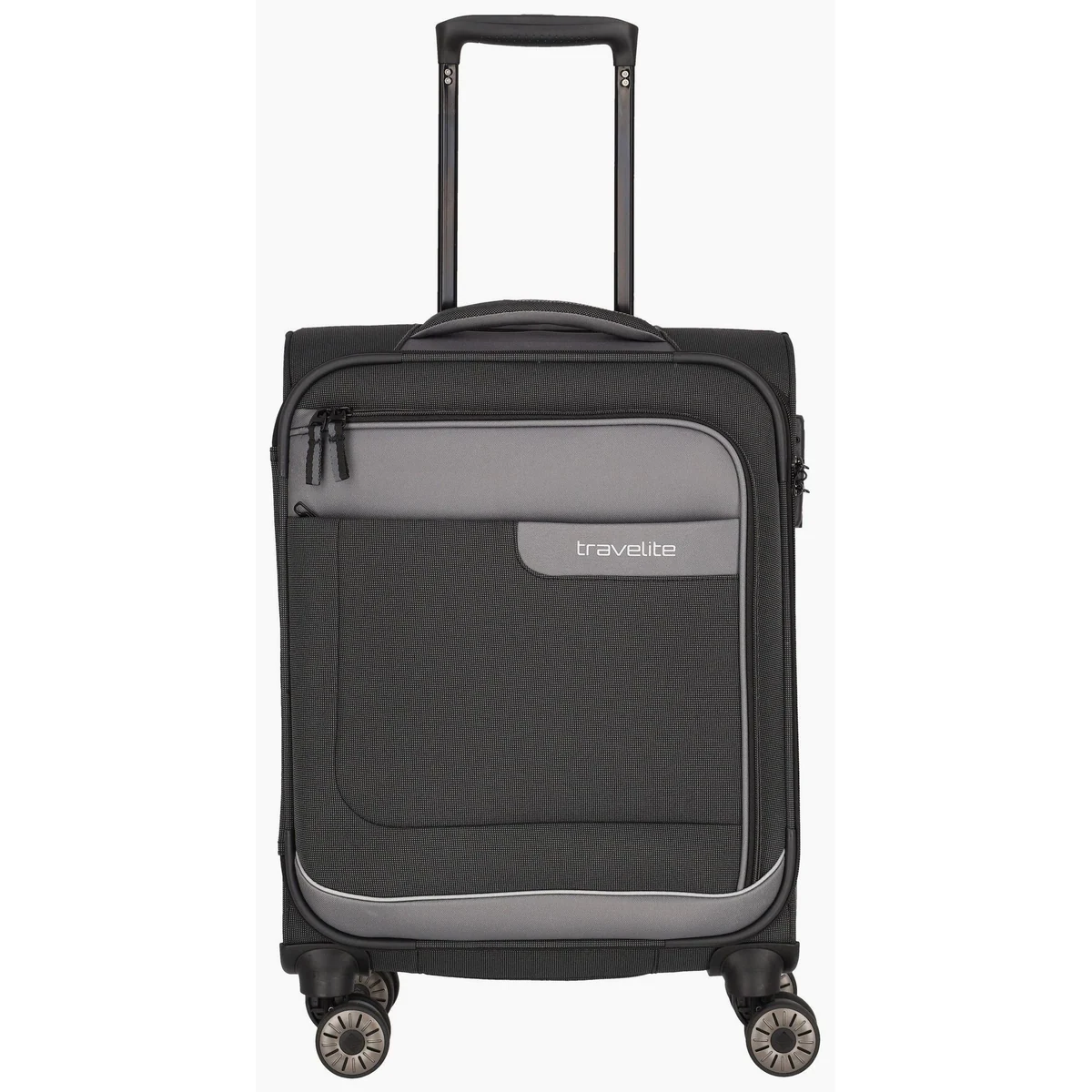 travelite VIIA Weichgepäck-Trolley, 4 Rollen, praktische Vortaschen