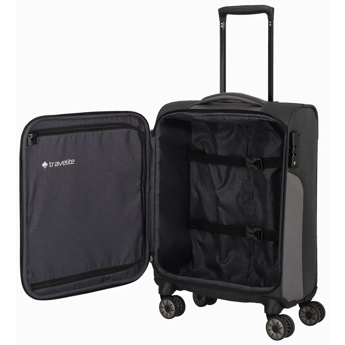 travelite VIIA Weichgepäck-Trolley, 4 Rollen, praktische Vortaschen 5
