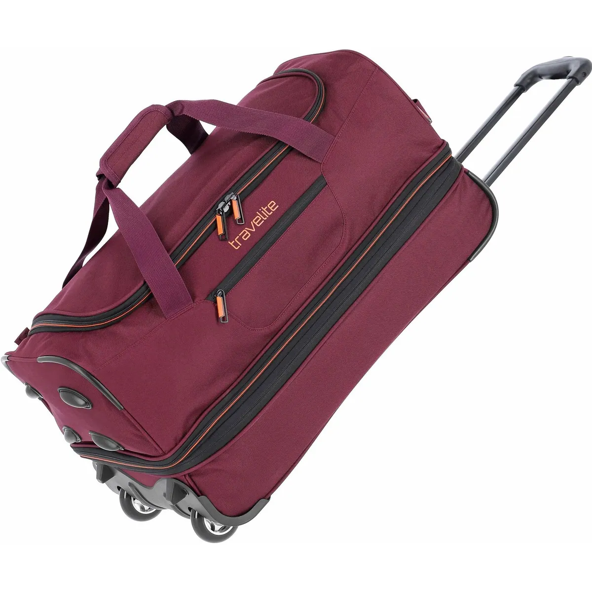 travelite Basics Reisetasche, Trolleyfunktion, erweiterbares Volumen