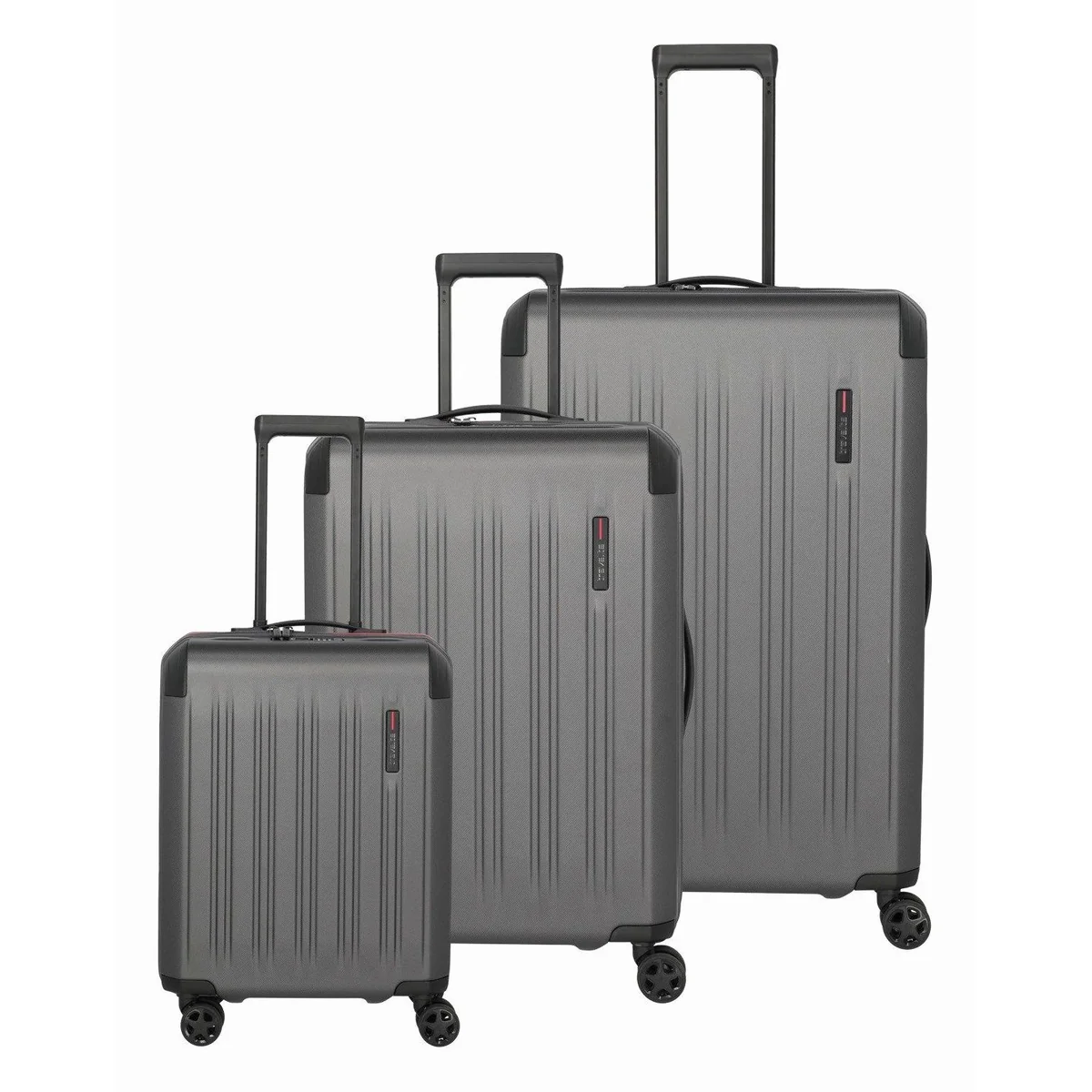 travelite DYNAMIIC Trolleyset S/M/L, Volumenerweiterung, 4 Rollen